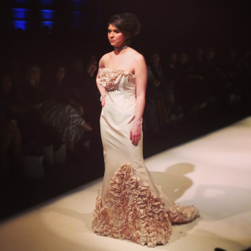 She Said Yes presented a beautiful selection of formal and wedding dresses. This was a favorite because of the flowers and the color.