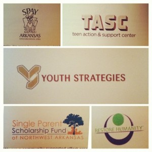 Charities benefiting from NWAFW 2014